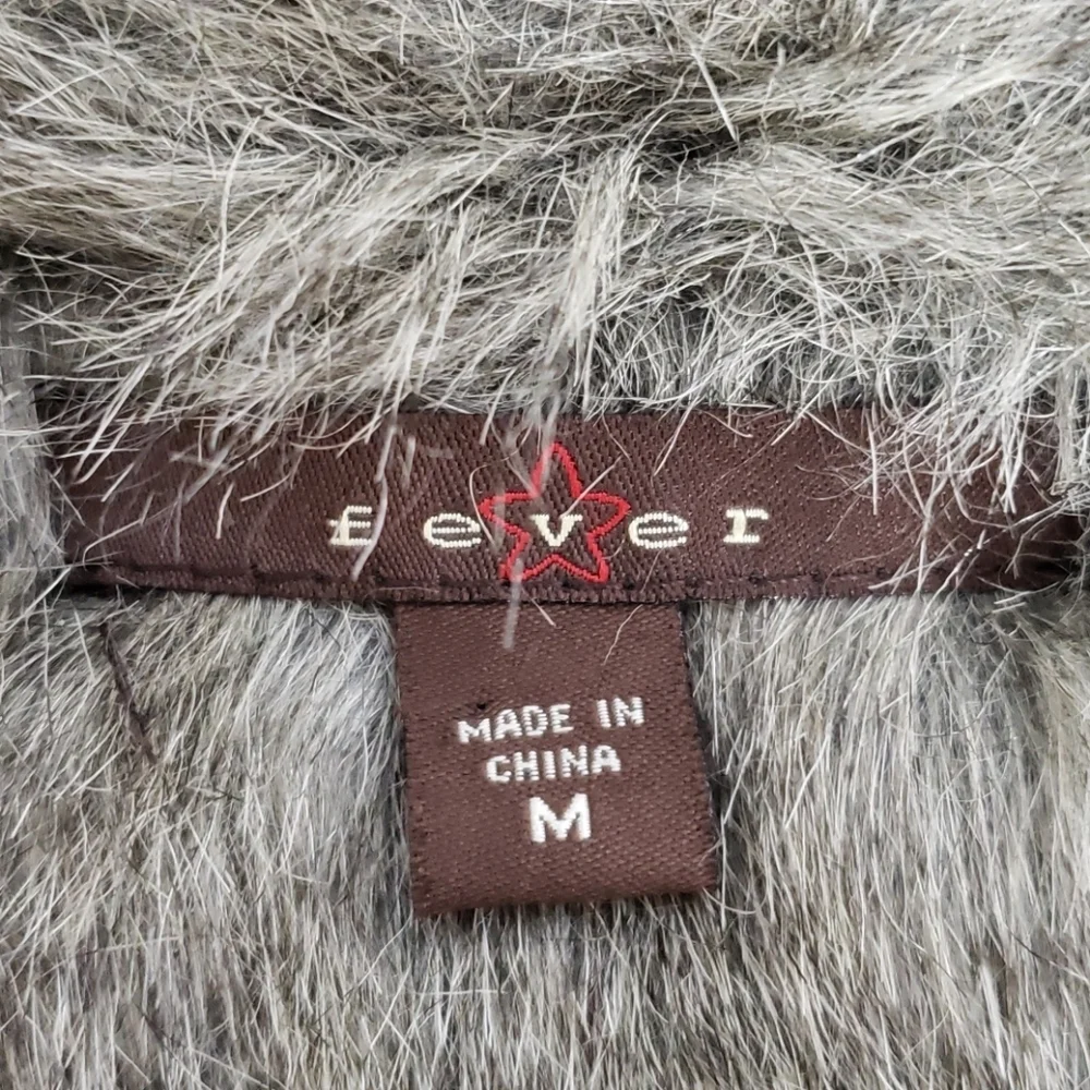 Fever Microsuede Vest with Faux Fur Size Medium - Picture 9 of 9